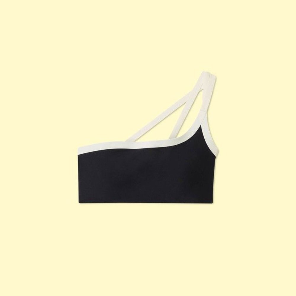 NWT Summersalt The Fused Sidestroke Bikini Top - Sea Urchin & White Sand Size 2